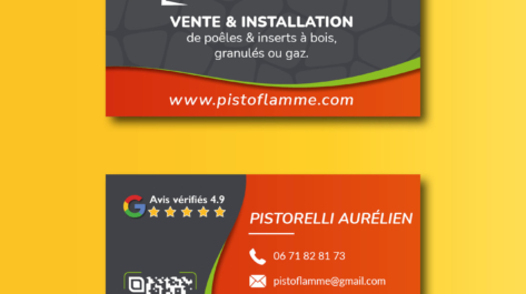 Création carte de visite magasin poele a bois