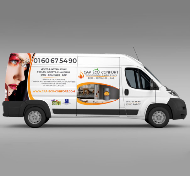 Marquage véhicule publicitaire. Renseignements : 007 50 28 13 64 ou contact@meganet.fr.