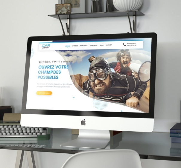 Création de site internet de Coach Cap Vision