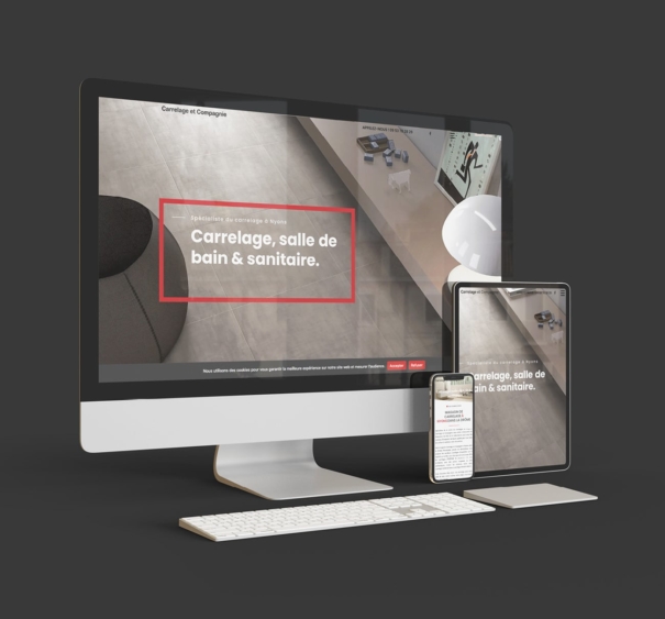 Creation site internet de carrelage & Comapgnie à Nyons