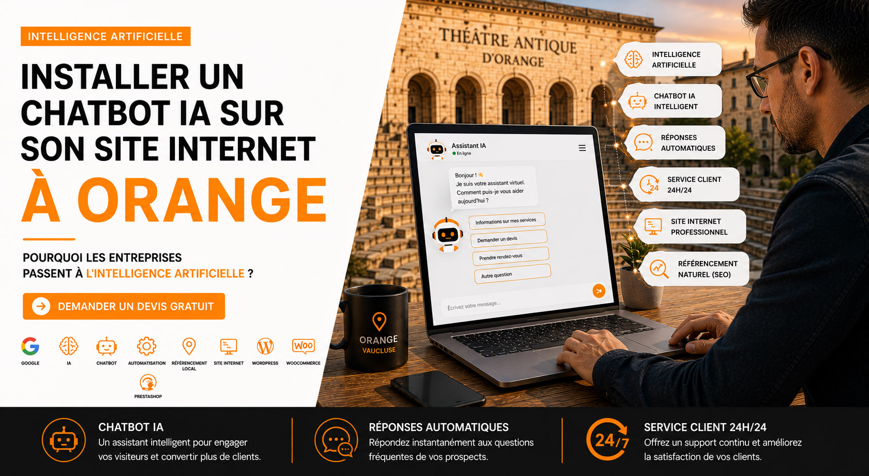 Installer un chatbot IA sur son site internet à Orange : pourquoi les entreprises passent à l'intelligence artificielle ?