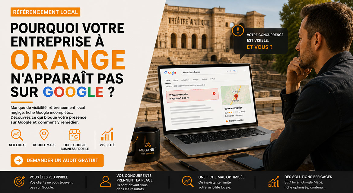 Découvrez pourquoi votre entreprise à Orange n'apparaît pas sur Google et comment améliorer votre référencement local pour attirer plus de clients.