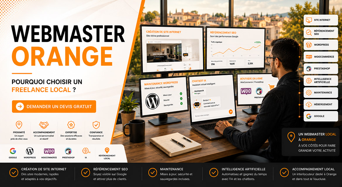 Webmaster Orange : pourquoi choisir un freelance local ?