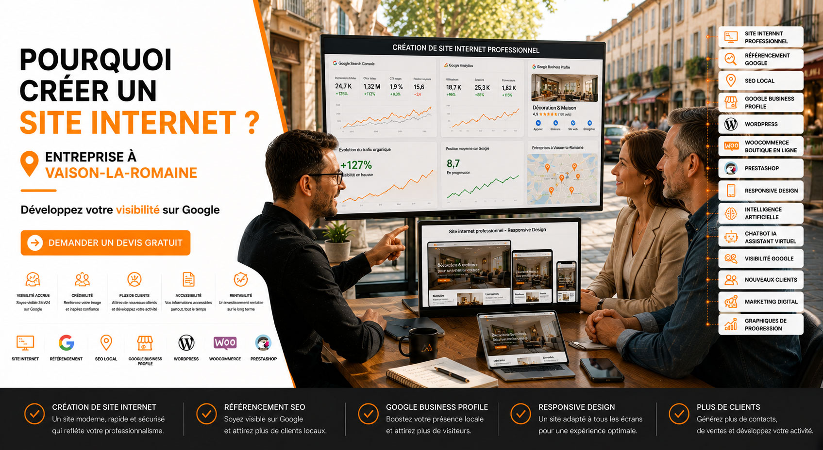 Pourquoi créer un site internet pour son entreprise à Vaison-la-Romaine ?